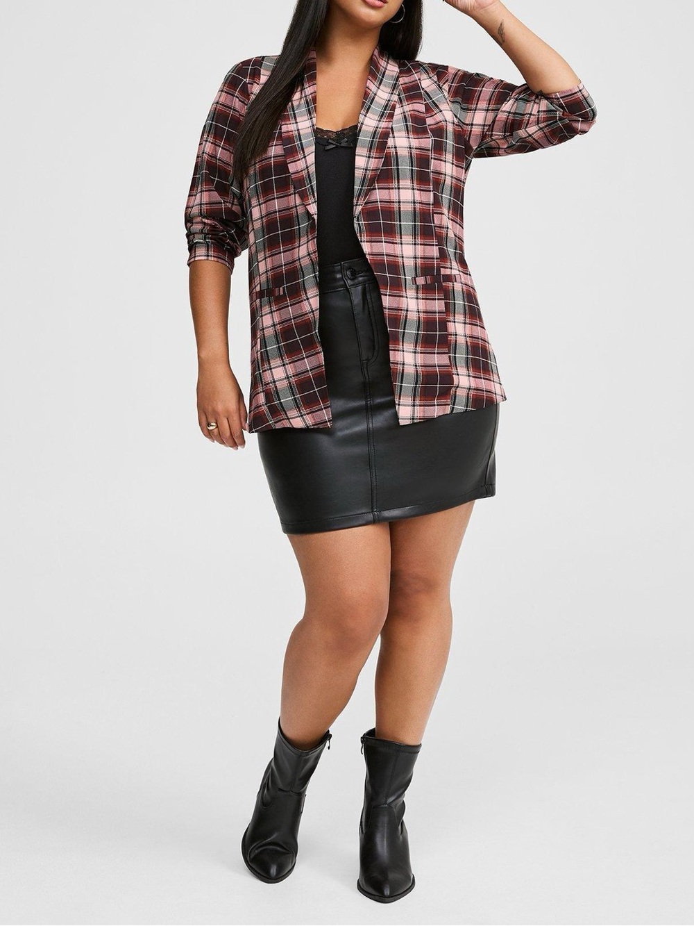 NEW TORRID SZ 2X PLAID BLAZER